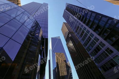 Preview: Modern Buildings On Downtown Of Seattle Viewed From Low Angle
