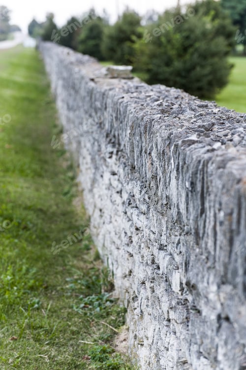 Preview: A Dry Laid Limestone Rock Fence, Originally Built By Irish Immigrants In The Late 19Th Century