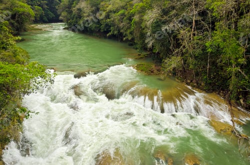 Preview: Rapids Of A Green River In The Wilderness Of Chiapas, Mexico