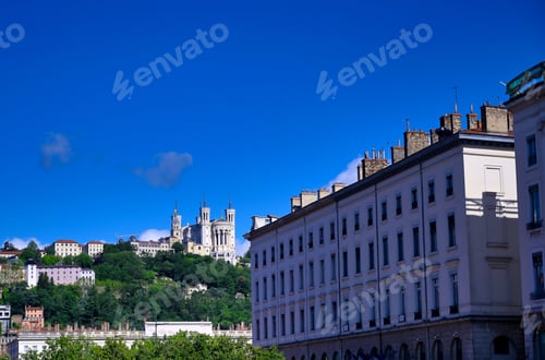 Preview: The Basilica Of Notre Dame De Fourviere Overlooking Lyon, France And The Saone River.