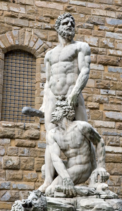 Preview: Color Dslr Picture Of The Ancient Marble Statue Of Hercules And Cacus In The Piazza Della Signoria