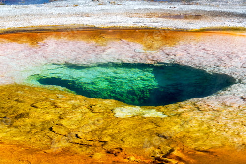 Preview: Closeup View Of The Chromatic Pool In The Upper Geyser Basin In Yellowstone National Park