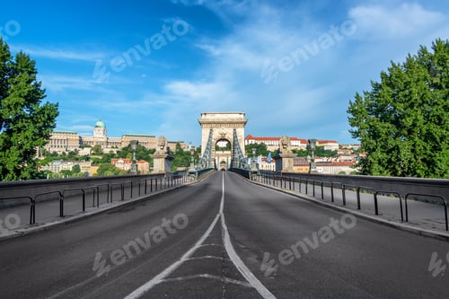Preview: Beautiful View Of The Szechenyi Chain Bridge In Budapest, Hungary