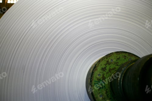 Preview: Detail Of Paper Reel On Industry