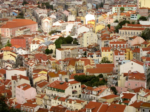 Preview: View Of Lisbon From The Castle Of Sao Jorge, Lisbon, Portugal