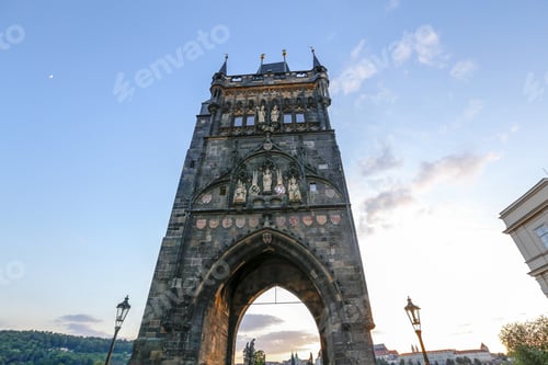 Preview: Historical Lesser Town Bridge Tower In Prague, Czech Republic