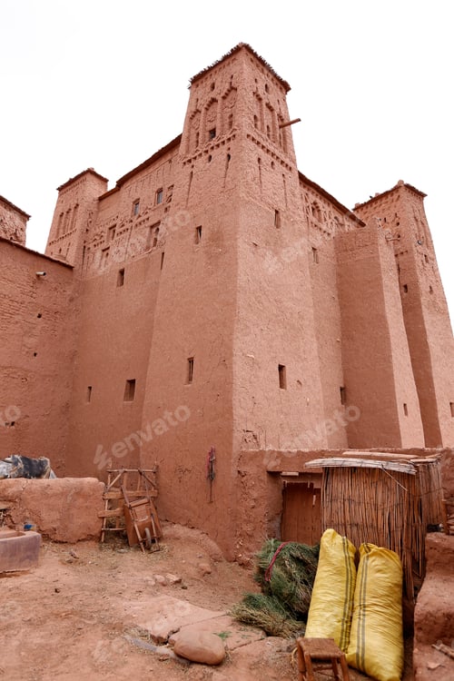 Preview: Fortified City (Ksar) With Mud Houses In The Kasbah Ait Ben Haddou Near Ouarzazate In The Atlas