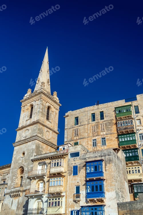 Preview: Vertical View Of St. Paul'S Anglican Pro-Cathedral In Valletta, Malta