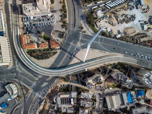 Preview: Chords Famous Hanging Bridge And Transportation, The Architectic Pillar, Jerusalem City Center