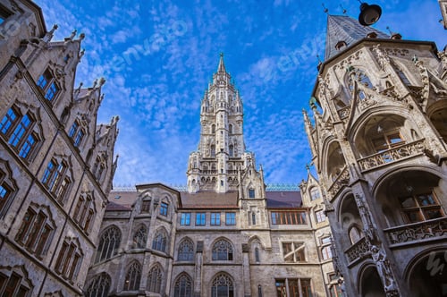 Preview: The New Town Hall Located In The Marienplatz In Munich, Germany