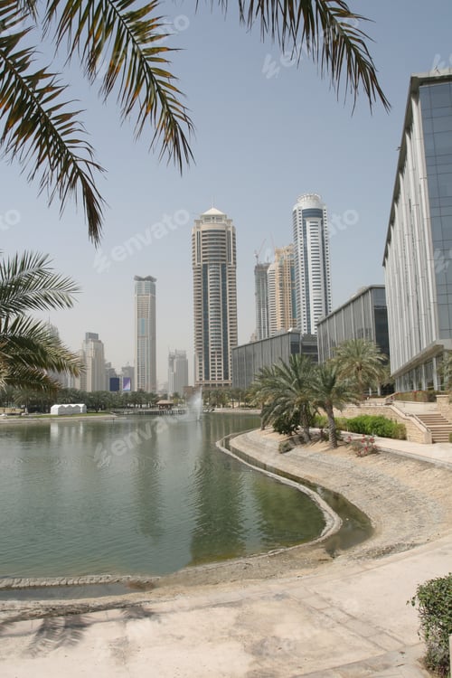 Preview: Dubai Lagoon And Skyscrapers