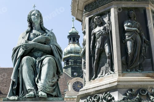 Preview: Detail Of Monument To Emperor Franz I At Hofburg Imperial Palace, Austria