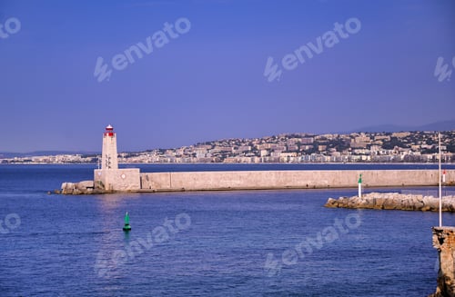 Preview: The Lighthouse At The Port Of Nice On The Mediterranean Sea At Nice, France Along The French