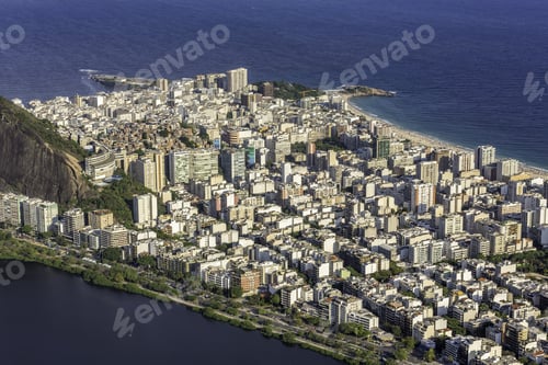 Preview: Aerial View Of Tall Buildings On The Beach In Rio De Janeiro , Brazil