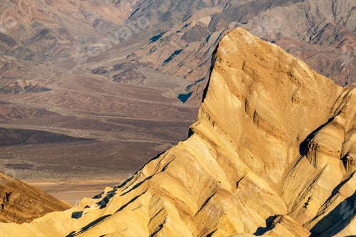 Preview: Closeup View Of Zabriskie Point In Death Valley National Park In California