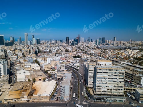 Preview: Aerial View Of South Tel Aviv Neighborhoods Cityspace.
