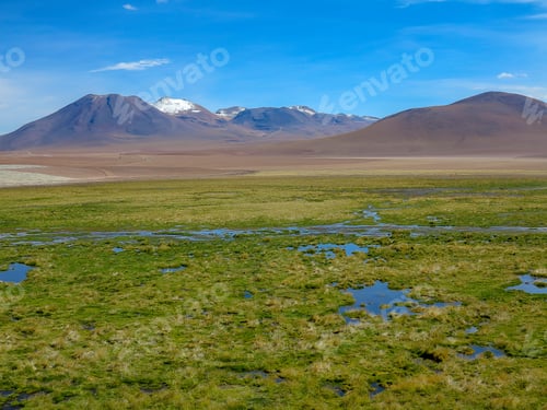 Preview: View Of Atacama Desert With Vulcan On North Of Chile