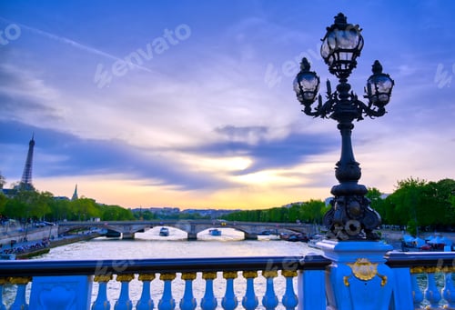 Preview: A View From The Pont Alexandre Iii Bridge That Spans The Seine River In Paris, France
