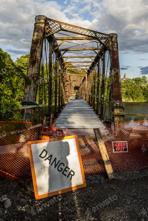 Preview: The Historic And Formerly Abandoned Black Bridge (For Railroads And Later Pedestrians) In Catskill