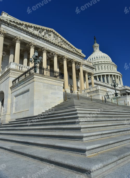 Preview: Us House Of Representatives And Capitol Building With Blue Sky, Washington D.C.