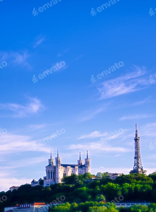Preview: Lyon, France And The Basilica Of Notre-Dame De Fourviere From Jardin Des Plantes.