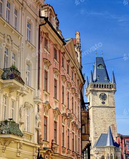 Preview: The Old Town Hall In Prague, The Capital Of The Czech Republic, Is Located In Old Town Square.