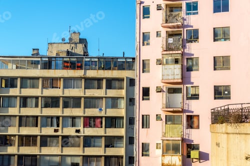 Preview: Old Dilapidated Apartment Buildings In Valparaiso, Chile