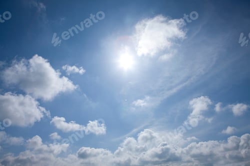 Preview: Sun And Clouds In Blue Sky