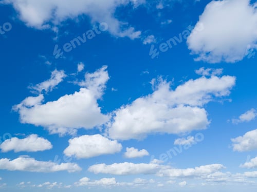 Preview: White Clouds Against Blue Summer Sky