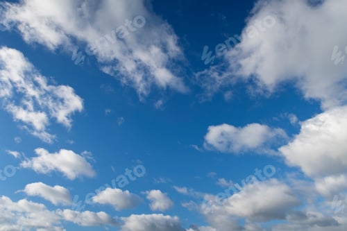 Preview: White Clouds Against Blue Summer Sky