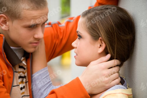 Preview: A Teenage Couple Looking Into Each Others Eyes