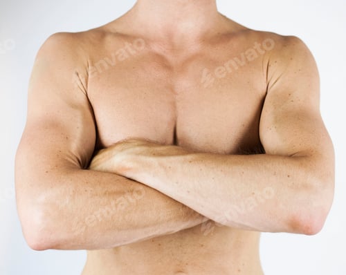 Preview: A Male Shirtless Standing With His Arms Crossed