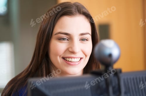 Preview: A Teenage Girl Using A Computer