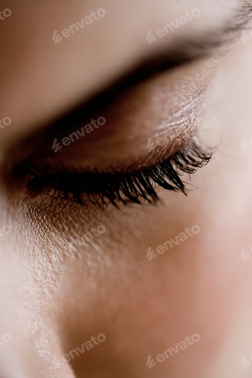 Preview: Detail Of Woman'S Face Showing Left Eye, Looking Down