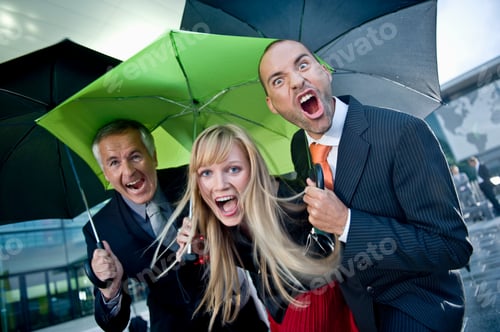 Preview: Three Businesspeople Making Faces To Camera