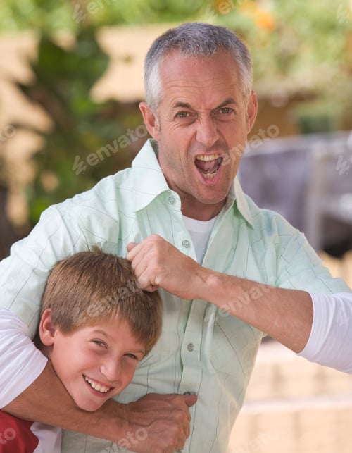 Preview: A Father With His Young Son Fooling About