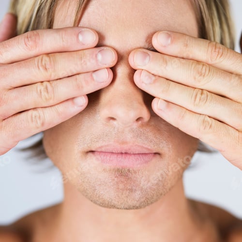 Preview: A Male Nude, Hands Over Face