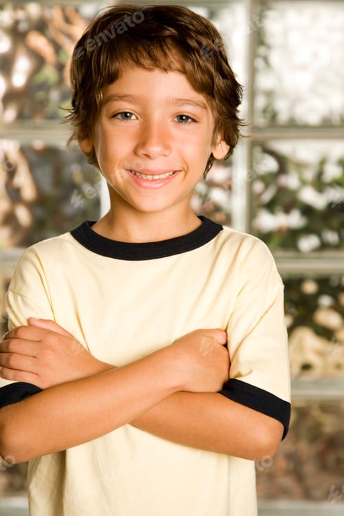 Preview: Little Boy Smiling Arms Folded