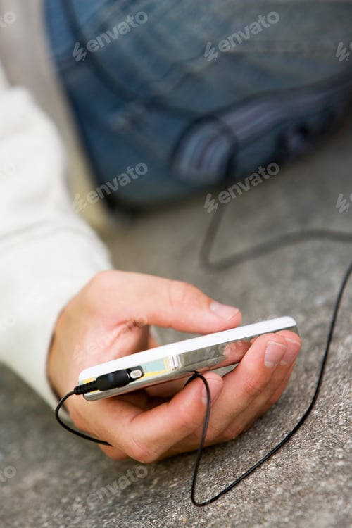 Preview: Close Up Of A Man With An Mp3 Player