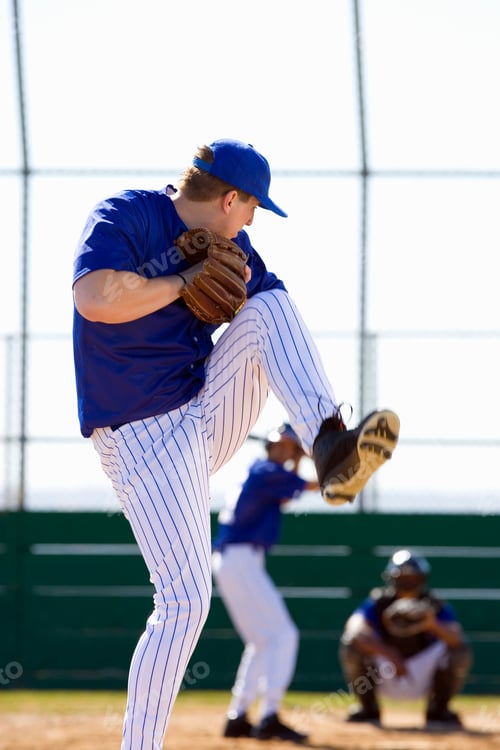Preview: Baseball Game With Pitcher About To Throw Ball