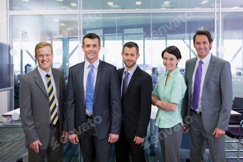 Preview: Portrait Of Business Team Working In Modern Office