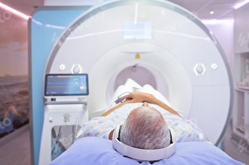 Preview: Male Patient Entering Hospital Mri Scanning Machine
