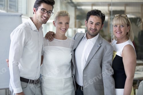 Preview: Portrait Of Businesspeople In Office Meeting Room