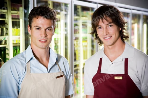Preview: Portrait Of Shop Assistants In A Supermarket