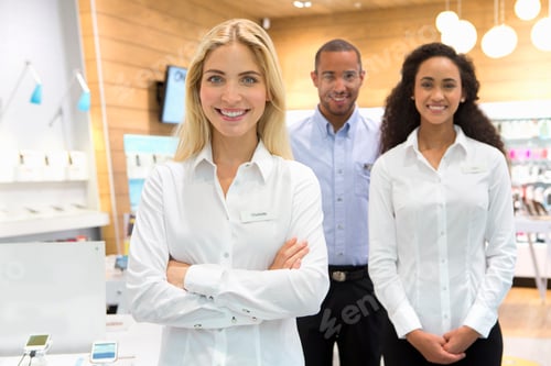 Preview: Sales Team Standing In A Phone Store
