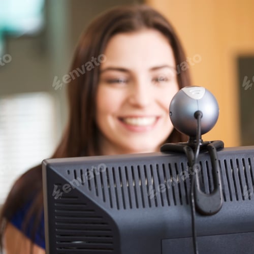 Preview: A Teenage Girl Using A Computer