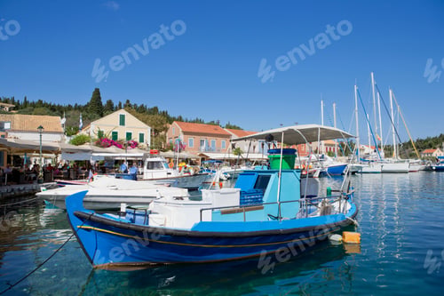 Preview: Greece, Kefalonia, Fiskardo, Boats In Sunny Harbour