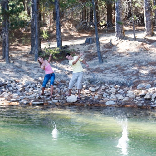 Preview: A Young Couple Skimming Stones