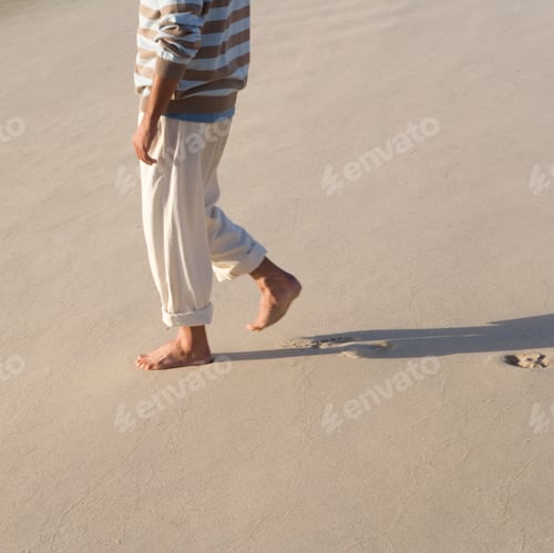 Preview: A Man Walking On A Beach