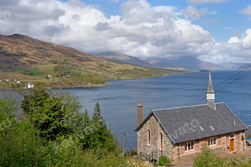 Preview: Close Up Of A House By Loch In The Highlands Of Scotland